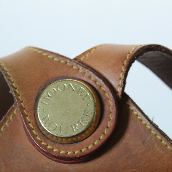 Vintage Dooney & Bourke Blue Denim & Leather Backpack Purse USA Made H13008 - Picture 4 of 15